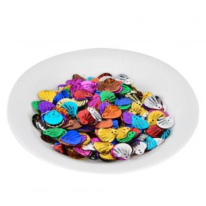 Paillettes En Pvc En Forme De Coquillage, 50 G, Accessoires Pour Vetements De Fete D'anniversaire (Couleurs Melangees Dorees) - Neuf