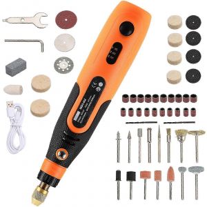 Stylo de meulage électrique Sculpture Micro outil électrique 3.6v miniature 91Pcs Tête de meulage Accessoires Polissage - Neuf