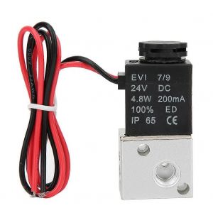 &Eacute;lectrovanne &agrave; action directe Eau Air Huile 2Position 3Way Alliage Alliage De Corps Vanne G1 / 8 pouces (DC24V) - Neuf