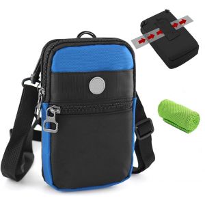 TRAHOO-Portefeuille Housse Sport Petit Pochette Tactique Ceinture Homme Femme Bandouli&egrave;re Sac Sacoche Gadget Banane &agrave; Main Sac T&eacute;l&eacute;phone Portable Sac de Voyage avec Boucle pour iPhone Samsung Wiko Sm - Neuf