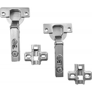 110 Degr&eacute; Compl&egrave;tement Recouvrante Charnieres Standard avec Amortisseur M&eacute;canisme de Fermeture Automatique Charni&egrave;re pour Armoires de Porte Cuisine et Amortissement Soft Close Lot de 2 - Neuf