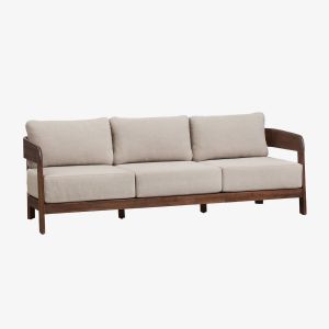 Canap&eacute; De Jardin 3 Places En Bois D'acacia Uleno Brun Acacia Fonc&eacute; - Neuf