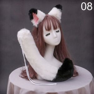 Costume De Cosplay Animal Renard Loup Oreilles Queue Ensemble Épingle À Cheveux Peluche - Neuf
