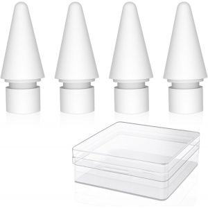 ERYI-Lot De 4 Pointes Pour Apple Pencil 1Ère Génération Et 2E Génération, Embouts Haute Sensibilité, Pencil Compatible Avec Apple Pencil Pointes De Stylo Pour Ipad - Neuf