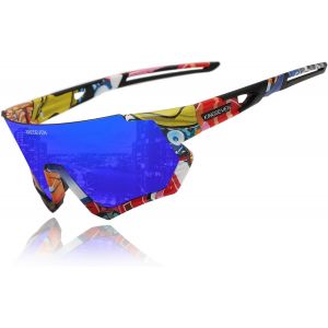 Sept-Lunettes De Cyclisme Polarisées Pour Hommes Femmes Vélo Sport Vtt Vélo De Route Lunettes De Soleil Avec 3 Lentilles Interchangeables Ls910 - Neuf