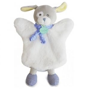 Doudou Chien Marionnette Blanc Baby Nat Peluches Les Douillettes Babynat Jouet Bebe - Neuf