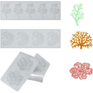 Kal-Tapis À Dentelle 3 Pièces Moule En Dentelle Fondante Dentelle Silicone Moule À Fondant Outil De Décoration Gâteau Sucre Décoration Artisanat Outils Moule À Fondant En Silicone Pour Gelée - Neuf