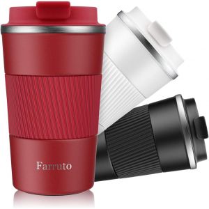 Mug De Voyage Isotherme Anti-Fuite En Acier Inoxydable Pour Boissons Chaudes, Lait Et Thé (380 Ml) (Rouge) - Neuf