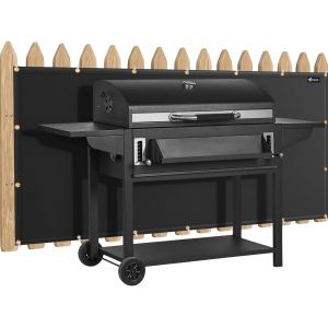 Bouclier thermique derri&egrave;re la grille, housse ignifuge et &eacute;cran de protection pour garde-corps de terrasse, barri&egrave;re de barbecue pour po&ecirc;le &agrave; bois, protection de garde-corps pour gril, chemin&eacute;e - Neuf