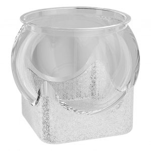 Grand Bocal A Poissons Fait Main En Verre Transparent Rond Vase Decoratif D'aquarium - Neuf