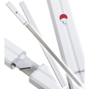 Naruto Katana Sasuke Epee V2 Fourreau Metal Sabre Kusanagi White Edition D&eacute;coration - Neuf