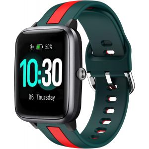 Kalanka-Bracelet Montre Connectée Pour Id205l,19mm Silicone Bracelet Pour Veryfitpro, Fitness,Grv,Willful,Popglory,Blackview,Id205s Id205g Id215g Id216 Sw020 Sw023 Wf021 Wf025 Smartwatch - Neuf