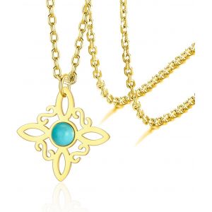 Kal-Sorcières Noeud Collier En Acier Inoxydable Magique Sorcière Noeud Celtique Noeud Sorcellerie Collier Irlandais Wiccan Païen Bijoux Pour Femmes Adolescents - Neuf