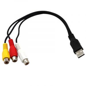 Câble USB vers 3rca Câble USB femelle vers 3 rca Rgb Vidéo Av Adaptateur composite Convertisseur Câble Connecteur de cordon (haoyi-YUHAO - Neuf