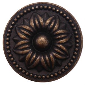 Lot de 10 poign&eacute;es vintage antiques avec boutons ronds &agrave; motifs,pour meubles et portes de cuisine - Neuf