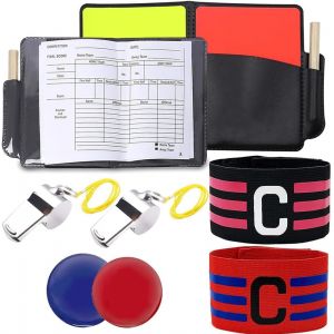 Acdsgd-6 Pi&egrave;ces Cartes D'arbitre De Football, Cartons Jaune Et Rouge Carton Arbitre Set, Carton Arbitre Football, Sports Cartes Arbitre Football Avec M&eacute;tal Sifflet Arbitre Pour Jeu Sport Scolaire - Neuf