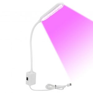 Hjlian Lampe Led Pour Plantes, Alimentee Par Usb, Reglable A 360¡Ã, Avec Base Magnetique, Pour Jardin - Neuf