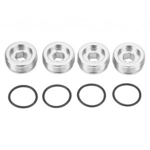 Écrou d'axe d'écrou de moyeu avant RC avec joint torique en alliage d'aluminium pour ARRMA 1/7 1/8 pour pièces d'accessoires RC Argent - Neuf