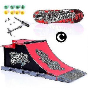 Nouveau doigt skateboards skate park rampe pièces jeu de sport de pont pour enfants-c - Neuf