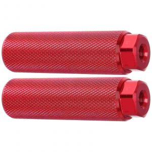 Repose-pieds de v&eacute;lo (lot de 2) en alliage d'aluminium pour roue arri&egrave;re, dimensions : 9,90 x 2,60 x 2,60 cm, couleur rouge, compatibles BMX. - Neuf