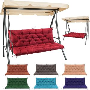 Ulteronixshop-Coussin Pour Balancelle De Jardin, Coussin D'assise, Avec Dossier Et Sangles De Fixation, 120 X 100 Cm, &Eacute;paisseur : 10 Cm, Pour Balancelle, Banc, Banc De Jardin - Neuf