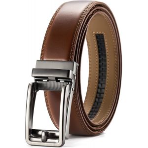 Ceinture Homme Cuir,Ceinture Automatique Homme 35 Mm Pour Vêtements Habillés Et Décontractés,Design Micro Réglable Et Découpable - Neuf