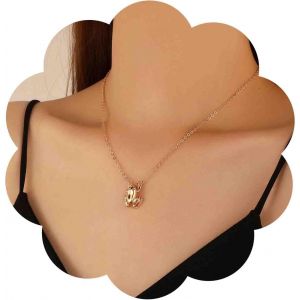 Kal-Collier Pendentif Grenouille Gothique Collier Chaîne Grenouille Collier Ras Du Cou Grenouille Collier Collier Grenouille Doré Bijoux Pour Femmes Et Filles - Neuf