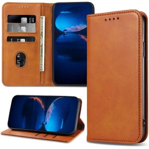 KAL-Coque Pour Galaxy S9, Etui En Pu Cuir Pochette De Portefeuille, Antichoc Protection Housse Avec Fonction Support Pour Galaxy S9, Brun Clair - Neuf