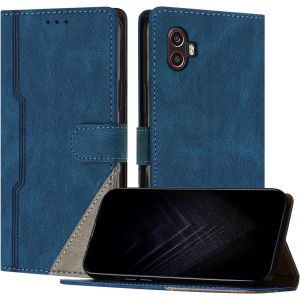 KAL-&Eacute;tui Pour Samsung Galaxy Xcover 6 Pro/Xcover Pro 2, Housse En Cuir Pu Avec [Protection Antichoc Tpu] [Fonction Support] [Porte-Cartes ] Antichoc Magn&eacute;tique Coque Pour Galaxy Xcover6 Pro - Bleu - Neuf