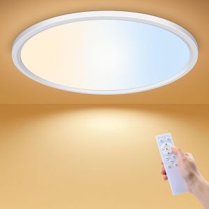 Ulteronixshop-Plafonnier Led Dimmable, 24w 2400lm 3000k-6500k Plafonnier Salon Avec T&eacute;l&eacute;commande Veilleuse, Ip44 Salle De Bain, Pour Chambre Cuisine Balcon &Oslash;29cm - Neuf