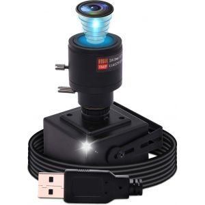 Webcam 8 Mégapixels Avec Objectif Varifocal 2.8-12 Mm, Usb Pour Ordinateur, Grand Angle, Plug And Play, Pour Ordinateur De Bureau Et Ordinateur Portable, 2448P Imx179, Android, Linux - Neuf