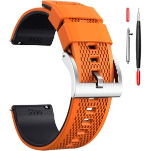 Bnhgo-Bracelet De Montre En Toile À Dégagement Rapide - Bracelet De Rechange En Tissu Militaire Pour Homme Et Femme - Choix De 18 Mm, 20 Mm, 22 Mm, 24 Mm - Convient Pour Un Usage Intensif 24mm Vert - Neuf
