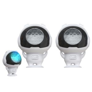 Projecteur De No&euml;l Astronaute (Lot De 2) Avec 16 Motifs Pour La D&eacute;coration Des F&ecirc;tes - Neuf