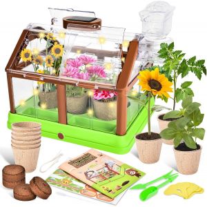 KAAQL-Science&Jeu,Laboratoire Botanique,Kit Complets D'Outils Et Pots Spéciaux,Jouets Éducatifs Et Scientifiques Pour Enfants À Partir De 7 Ans,Experiences Scientifiques Enfants (Vert) - Neuf