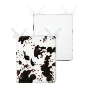 Assise De Chaise 38 X 38 Cm Imprim&eacute; Vache Brun - Neuf