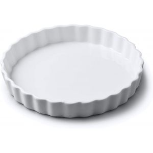 Mevronisshop-Plat &Agrave; Flan Rond Traditionnel En Porcelaine Wm Bartleet & Sons, 18 Cm, Blanc - Neuf