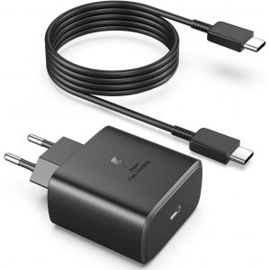LORANKA-Chargeur USB C 45W Chargeur Sam-Sung Charge Rapide pour Samsung Galaxy S25, S24+, S24 Ultra, S23+, S23 Ultra, S22, S21, Note20, Tab S9 Ultra et 2M C&acirc;ble USB C, Prise Secteur USB Type C Adapte - Neuf