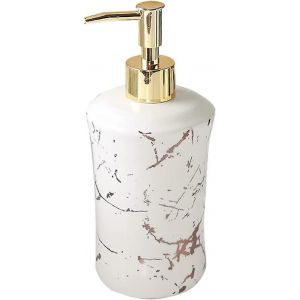 Distributeur De Savon 440 Ml En Céramique Texture Marbre,Distributeur De Gel Douche,Simple Et Moderne - Neuf