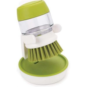 Distributeur de savon Palm Scrub Brush avec bac d'égouttage,Brosse de lavage pour la vaisselle Casseroles Poêles Évier - Neuf