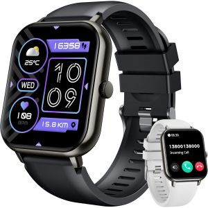 Montre Connect&eacute;e Homme Smartwatch Sport - Repondre Appel Femme 1.83'' &Eacute;tanche &Eacute;cran Tactile Bracelet Connectee Avec Moniteur De Sommeil Fr&eacute;quence Cardiaque Podom&egrave;tre Fitness Tracker Pour And[Z326] - Neuf