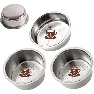 KAL-Porte-Filtre De 51 Mm, Filtre À Café En Acier Inoxydable, Filtre Pressurisé À Double Couche, Pièces De Machine À Café, Accessoires De Rechange Pour Cafetière - Neuf