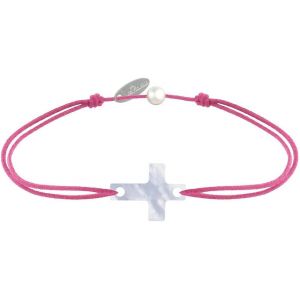 Eryi-- Bracelet Lien Petite Croix En Nacre - Neuf