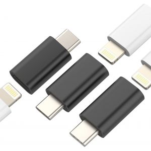 TRAHOO-Lot de 3 adaptateurs Lightning vers USB C m&acirc;le - C&acirc;ble de charge pour iPhone - Prise jack vers type C - Chargeur - Bloc d'alimentation compatible avec Samsung Google Pixel Huawei Xiaomi iPad t - Neuf