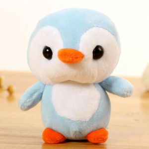 Mignon dessin anim&eacute; pingouin animal peluche poup&eacute;e en peluche sac suspendu porte-cl&eacute;s Pendant_Grey - Neuf