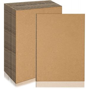 Mevronisshop-20 Pi&egrave;ces A4 Carton Ondul&eacute;, 2 Mm Papier Cartonn&eacute;, Papier Kraft Ondul&eacute;e Marron, Plaque Carton Pour Le Bricolage, La Peinture Et La Cr&eacute;ation Artistique - Neuf