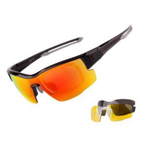Ensemble De 3 Lunettes De Soleil De V&eacute;lo Avec Protection Uv Et Verres Polaris&eacute;s Antid&eacute;rapants - Neuf