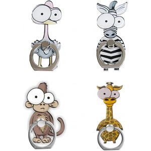 TIANYI-4 Pi&egrave;ces T&eacute;l&eacute;phone Bague Support, Anneau Support en m&eacute;tal Rotation &agrave; 360&ordm; Anneau Grip pour Smartphone Portable Support, Support de Tablette,Support de Voiture - Neuf