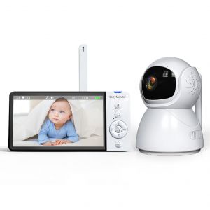 Psabm700 Moniteur Audio Hd Bidirectionnel 1920*1080 Pour B&eacute;b&eacute; Avec Cam&eacute;ra &Agrave; Distance Vox &Eacute;cran Ips De 5 Pouces Support Pour Carte Micro Sd (4-32 Go) Cam&eacute;ra Infrarouge 2,4 Ghz Pour D&eacute;tecter Les Secouss - Neuf