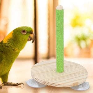 Hjlian Support A Ventouse Givre Pour Perroquet, Cage A Oiseaux, Jouet A Macher - Neuf