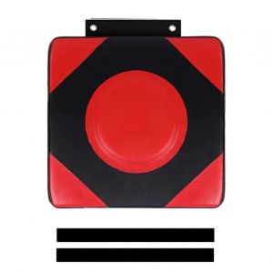 Cible De Boxe Murale En Cuir, Hauteur Reglable, Systeme De Fixation Silencieux, Pour La Boxe Et L'entra&icirc;nement Au Stress A Domicile, Rouge - Neuf